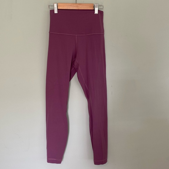 lululemon athletica Pants - Lululemon purple high waisted full length leggings size 4